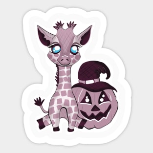 Giraffe Halloween Sticker